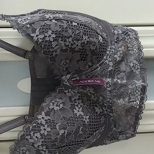 Adore Me Grey Lace underwire Bralette 36H